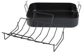 Chefs Hard Anodized Nonstick Roaster with Rack