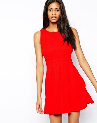 TFNC Skater Dress With Open Scallop Back