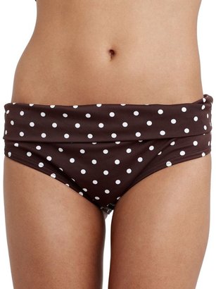 Figleaves swimwear Chocolate Spot Fold Detail Bikini Brief