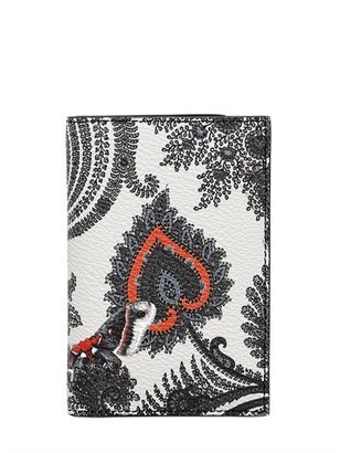 Givenchy Paisley Print Faux Leather Card Holder