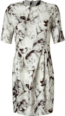 Lala Berlin Cream Wolf Print Dress