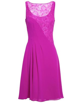Nina Ricci Stretch Crepe Dress with Lace Inserts