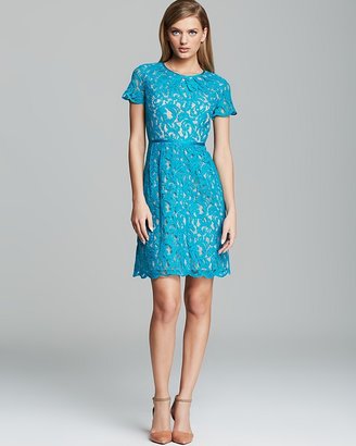 Adrianna Papell Dress - Short Sleeve Lace Fit and Flare