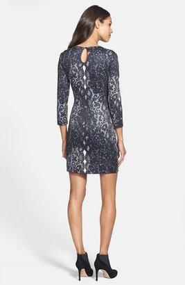 Cynthia Steffe 'Kendall' Lace Print Scuba Knit Dress