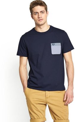 Fred Perry Mens Pattern Pocket T-shirt