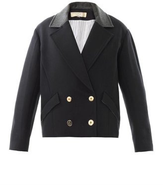 Vanessa Bruno Contrast-collar double-breasted coat