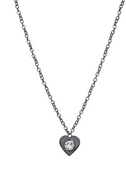 Swarovski Libertine By Giles Deacon Crystal Heart Necklace - black
