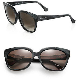 Balenciaga 59MM Marbleized Square Sunglasses