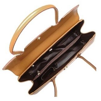 Fontanelli Polished Tan Italian Leather Handbag