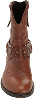Barneys New York Western Harness Strap Ankle Boots
