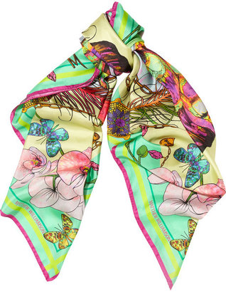 Matthew Williamson DNA Butterfly printed silk scarf