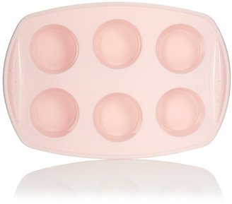 George Home Silicone 6 Cup Muffin Tray Pink