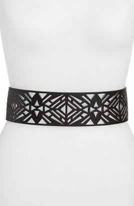 Vince Camuto Geometric Perforated Belt