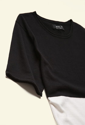 21men 21 MEN Colorblocked Sweater-Knit Tee Shirt