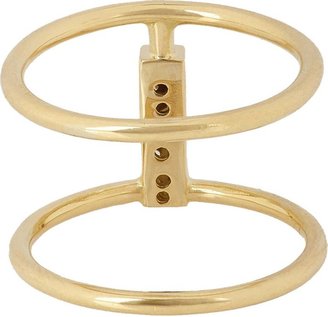 Ileana Makri Women's Pave Diamond & Gold Connected Cage Ring-Colorless