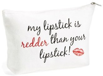 Levtex 'My Lipstick Is Redder Than Your Lipstick' Zip Top Accessory Bag