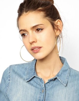 ASOS & Wear That There Sterling Silver Gold Plated Hoop Earrings
