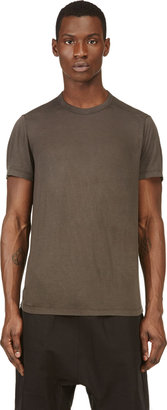 Rick Owens Charcoal Grey Draping T-Shirt