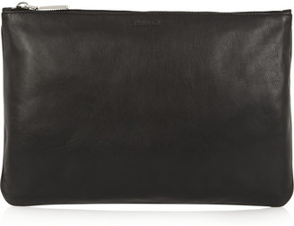 Jil Sander Large leather clutch