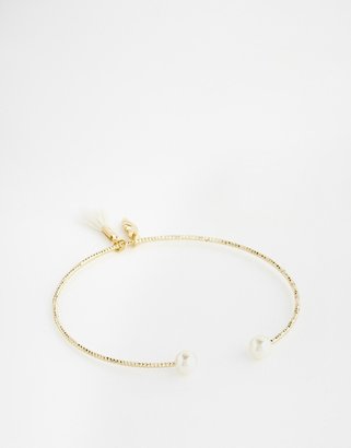 A. J. Morgan Limited Edition Fine Faux Pearl Open Cuff Bracelet