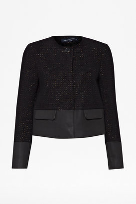 French Connection Cosmic Tweed Collarless Jacket