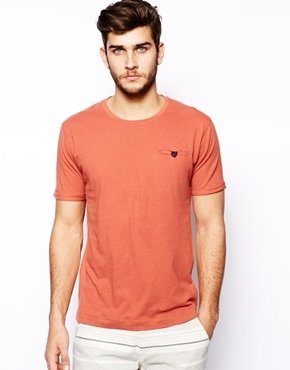 Selected T-Shirt With Pocket Tab - Redwood