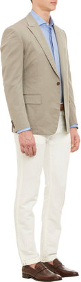 Rake Herringbone Single-Button Jacket