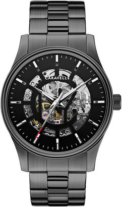 JCPenney CARAVELLE, NEW YORK Caravelle New York Mens Stainless Steel Skeleton Automatic Watch 45A121