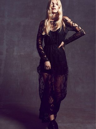 Free People Decadent Embroidered Maxi Dress