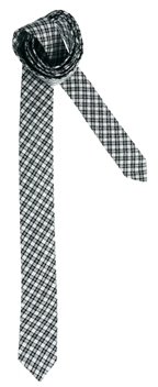 Reclaimed Vintage Check Tie - White
