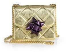 Marc Jacobs Trouble Mini Party-Bow Metallic Crossbody Bag