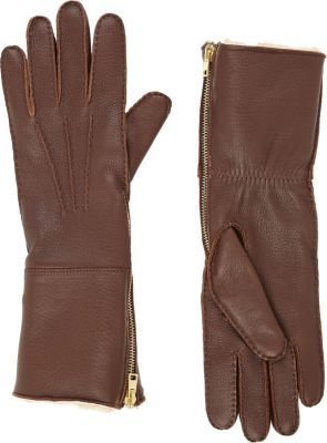Marni Shearling-Lined Leather Gloves