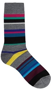 Paul Smith Stripe Socks - Grey