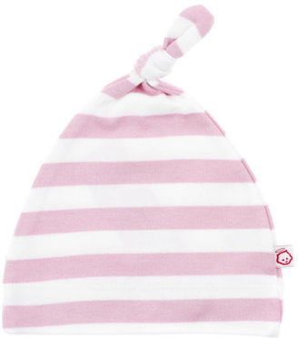 Oh Baby Girl's London Pink & White Knot Beanie