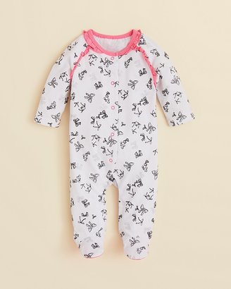 Absorba Infant Girls' Bow Print Footie - Sizes 0-9 Months