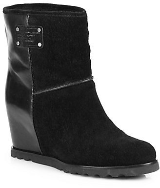 Marc by Marc Jacobs Leather & Suede Wedge Ankle Boots