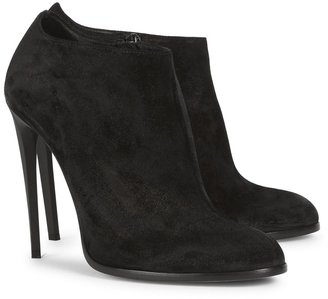 Haider Ackermann Black coated suede ankle boots