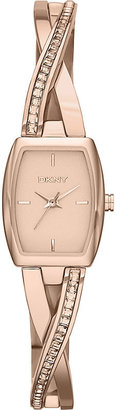 DKNY NY2238 Crosswalk Rose Gold-Toned PVD Watch