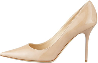 Jimmy Choo Abel Patent Pointy Pump, Nude