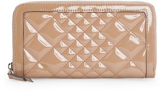 MANGO Quilted patent wallet