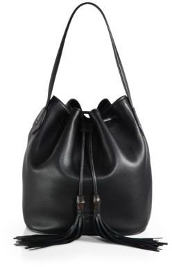 Gucci Lady Tassel Leather Bucket Bag