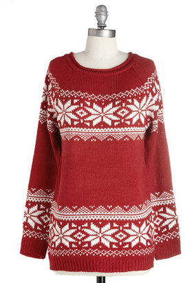 CALS Collection The More You Snowflake Sweater in Red