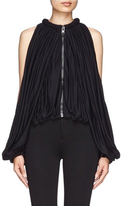 Givenchy Drape off-shoulder zip jacket