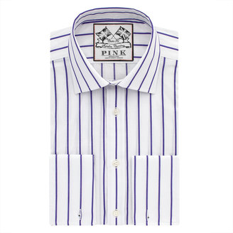 Thomas Pink Alford Stripe Classic Fit Double Cuff Shirt