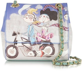 Moschino Love Girls Motocycle Small Saffiano Eco Leather Bag