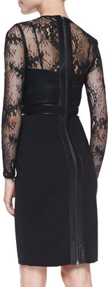 Catherine Deane Vinita Long-Sleeve Lace Cocktail Dress