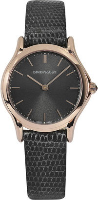Emporio Armani Swiss ARS7003 Rose Gold-Toned Plated and Lizard Watch - for Women
