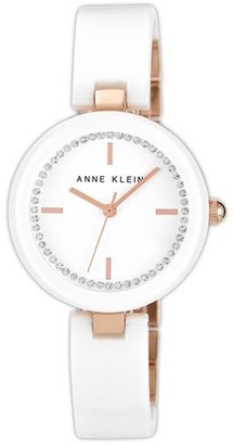 Anne Klein Ceramic Half Bangle Watch, 31mm