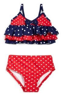 Hartstrings Toddler's & Little Girl's Ruffled Bow Bikini Swimsuit