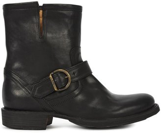 Fiorentini+Baker Black buckled leather ankle boots